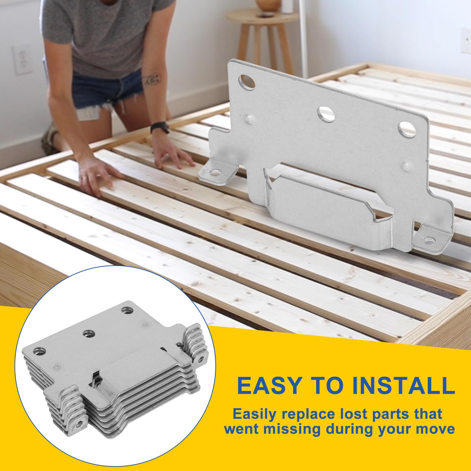 6 Soportes Placa de Montaje para Estructura de Cama,IKEA 116791 SKORVA, Ideal para conversiones de Camping y autocaravanas - Repuesto (sin Tornillos) (Número de artículo 116791)