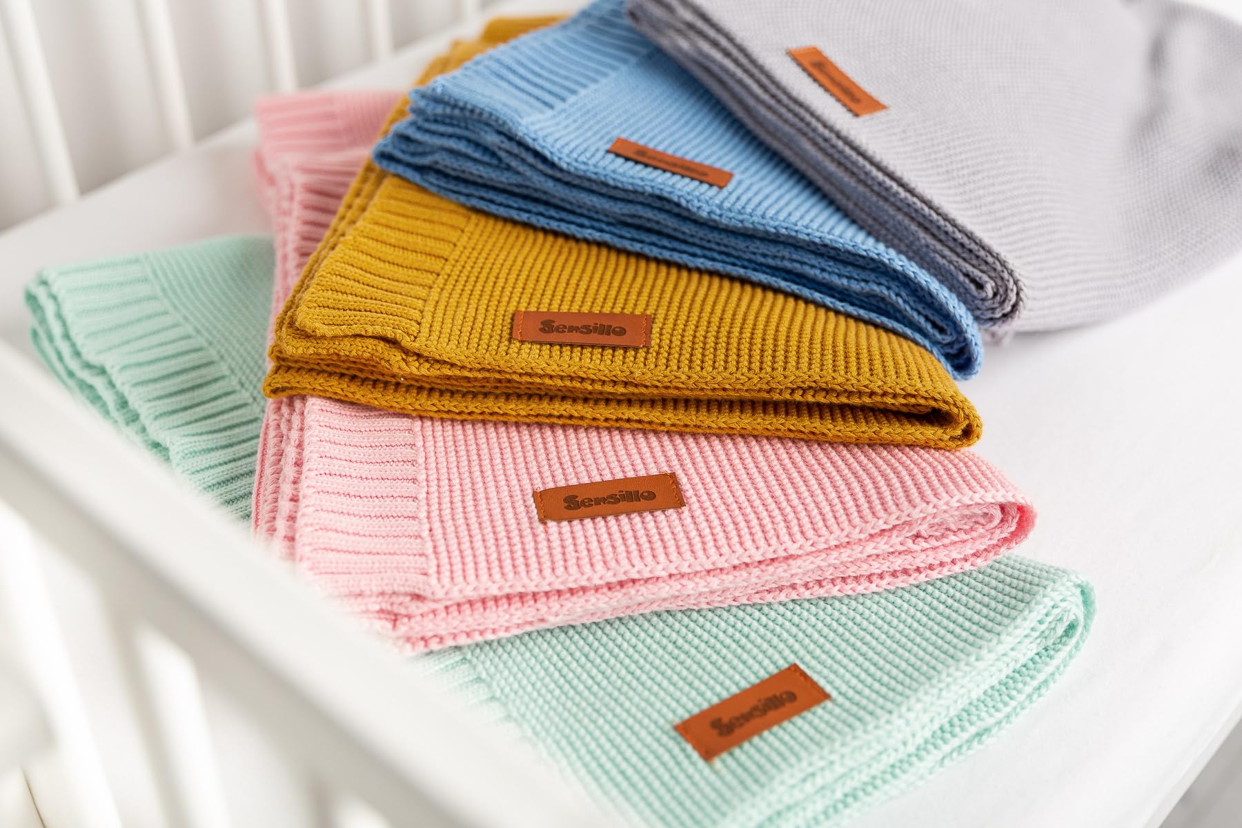 Coperta per neonati in cotone e bambù - Coperta morbida per neonati 80x100 cm - Coperta leggera a maglia per neonati e bambini - Grigio