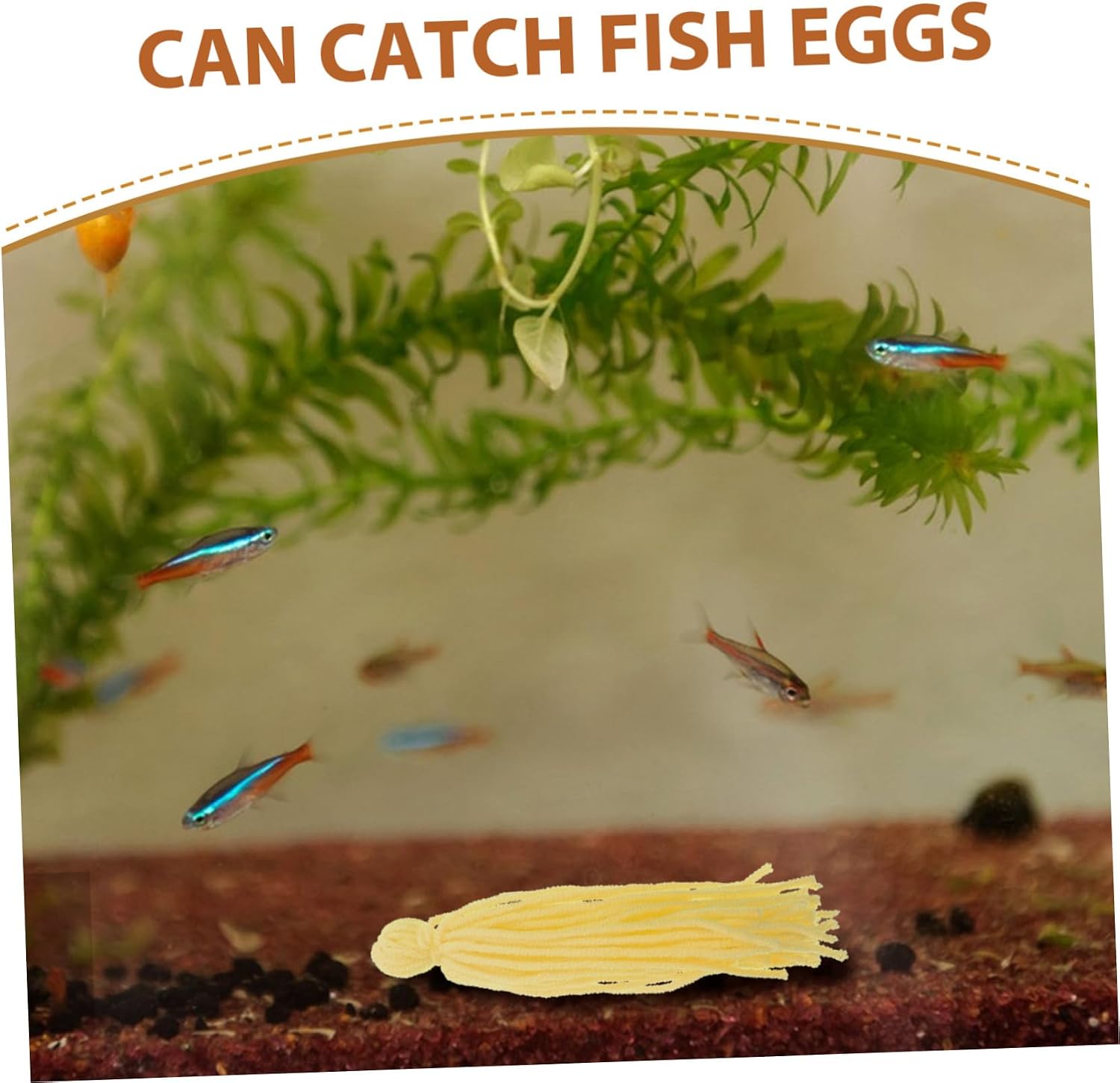 DECHOUS 10pcs Fish Spawning Mops for Egg Laying Floating Breeding Mop for Fish Shrimp Enhances Reproduction Rate Decorative Practical