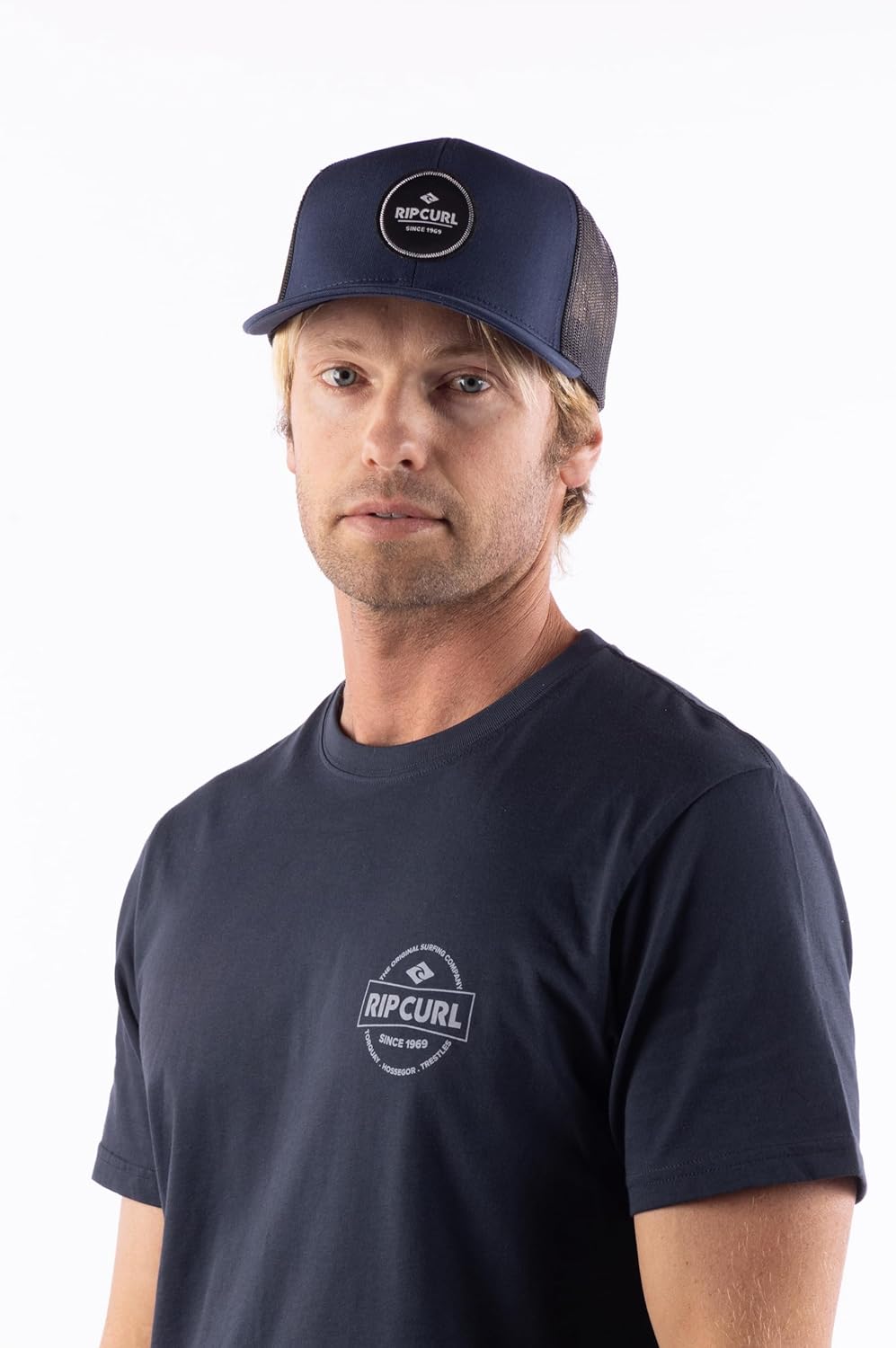 Rip Curl Mens Curve Peak, Structured Trucker Hat, Mesh Snapback Baseball Cap for Men, Adjustable - Image 4