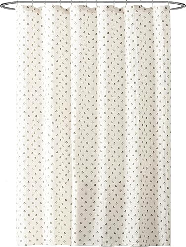 Peri Home 100% Cotton Fabric Shower Curtain
