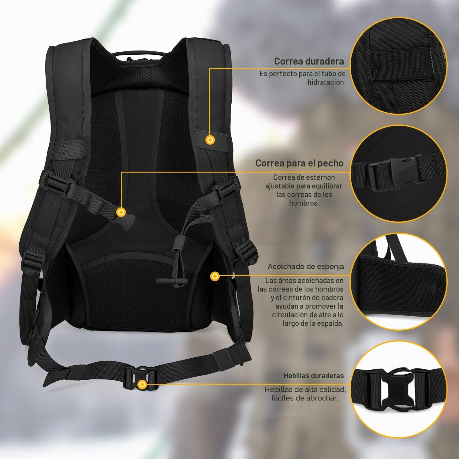 Mardingtop Mochila táctica de trekking de 28 l, para camping, senderismo, viajes