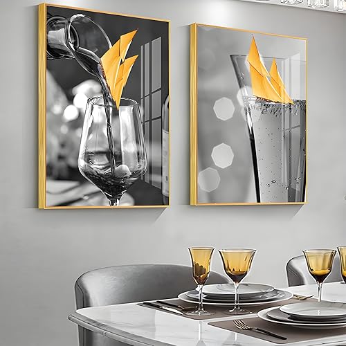 Miniatura 6 de Cuadros para Comedor Cuadros para Comedor Elegantes Y Modernos Cocina Arte de Pared Casa Cocina Hotel Oficina Decoración 2 Piezas, Combinación