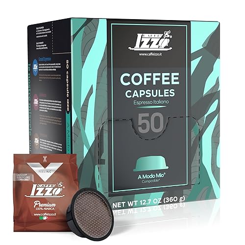 Izzo Italian Espresso Cápsulas compatibles con máquinas A Modo Mio Made in Italy (50 cápsulas) (PREMIUM)