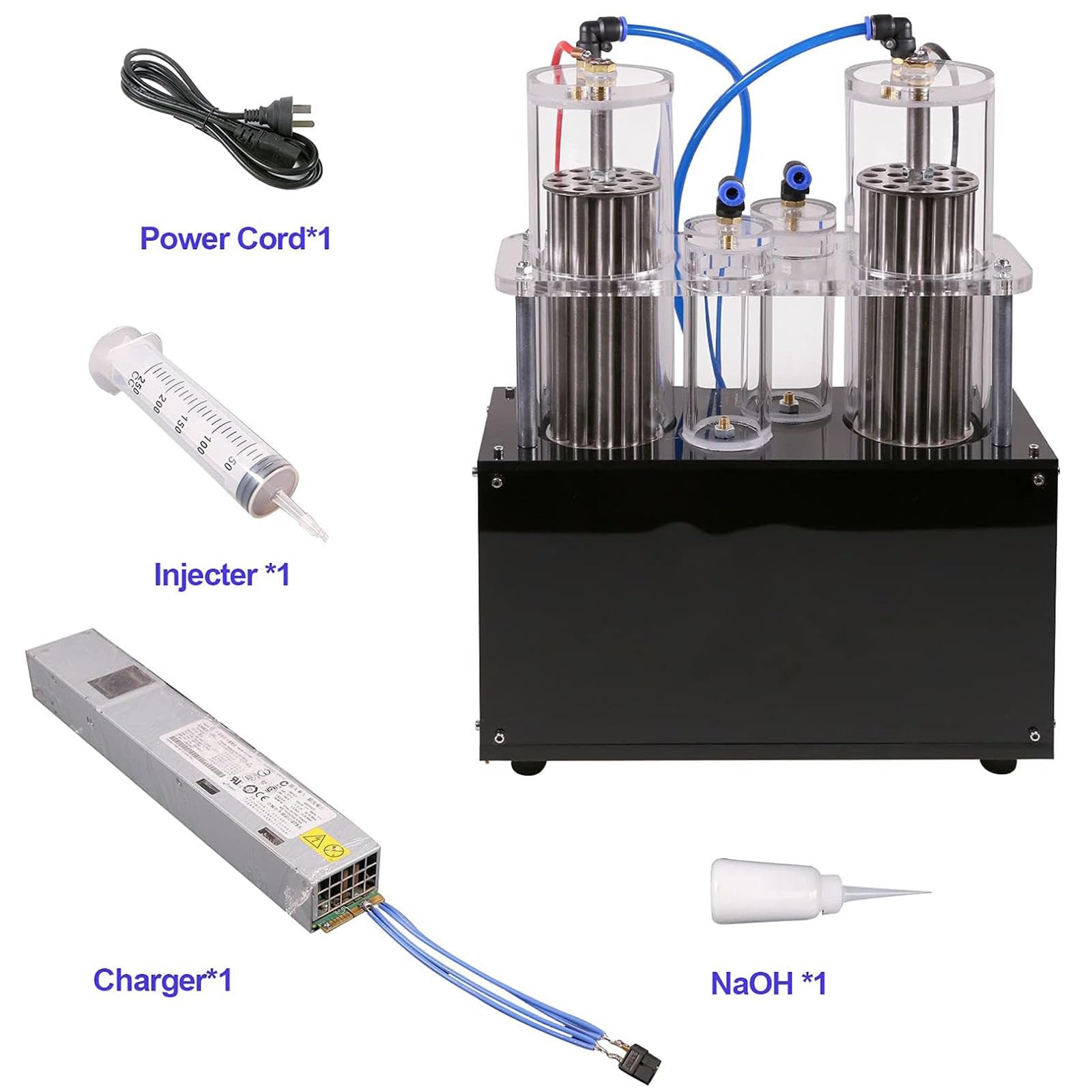 NIBHZ Generador de Electrólisis de Agua con Separación de Hidrógeno y Oxígeno con Estructura de Doble Salida de Aire para Equipos de Laboratorio Dispositivo de Experimento de Electrólisis de Agua