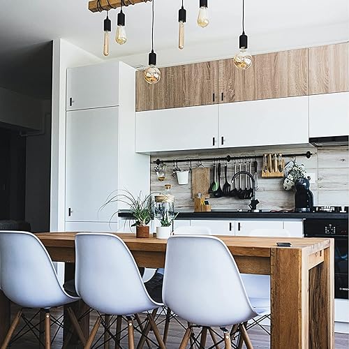 Vista 15 de Ravinte Paquete de 3 pomos cuadrados negros para gabinete, tiradores cuadrados de 2 pulgadas, color negro mate, manijas de gabinete de cocina de un