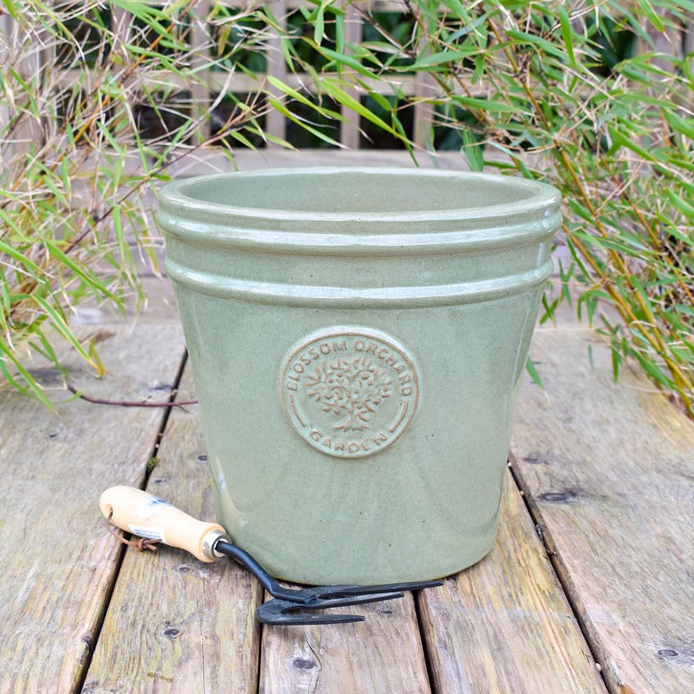 Bedwen Green Glazed Cone Planters - Blossom Orchard (, Medium)