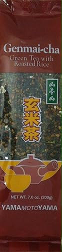Yamamotoyama Té verde suelto Genmai Cha con arroz tostado, bolsas de 7.0 onzas (paquete de 6)