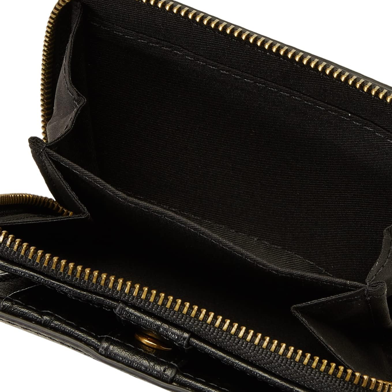 Fossil Women's Logan Leather RFID-Blocking Mini Multifunction Bifold Wallet for Women Black