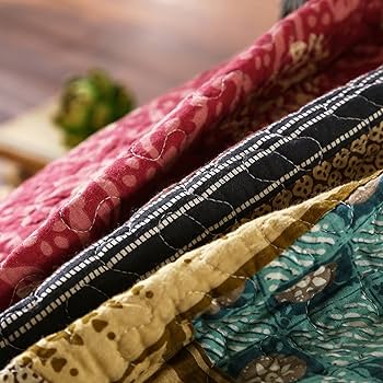 Amazon｜パッチワークキルトベッドスプレッド、アメリカン