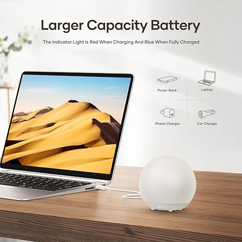 Miniatura 2 de Luz nocturna para niños lámpara regulable recargable por USB luz suave y cálida para lactancia sensor táctil y luces RGB que cambian de color para