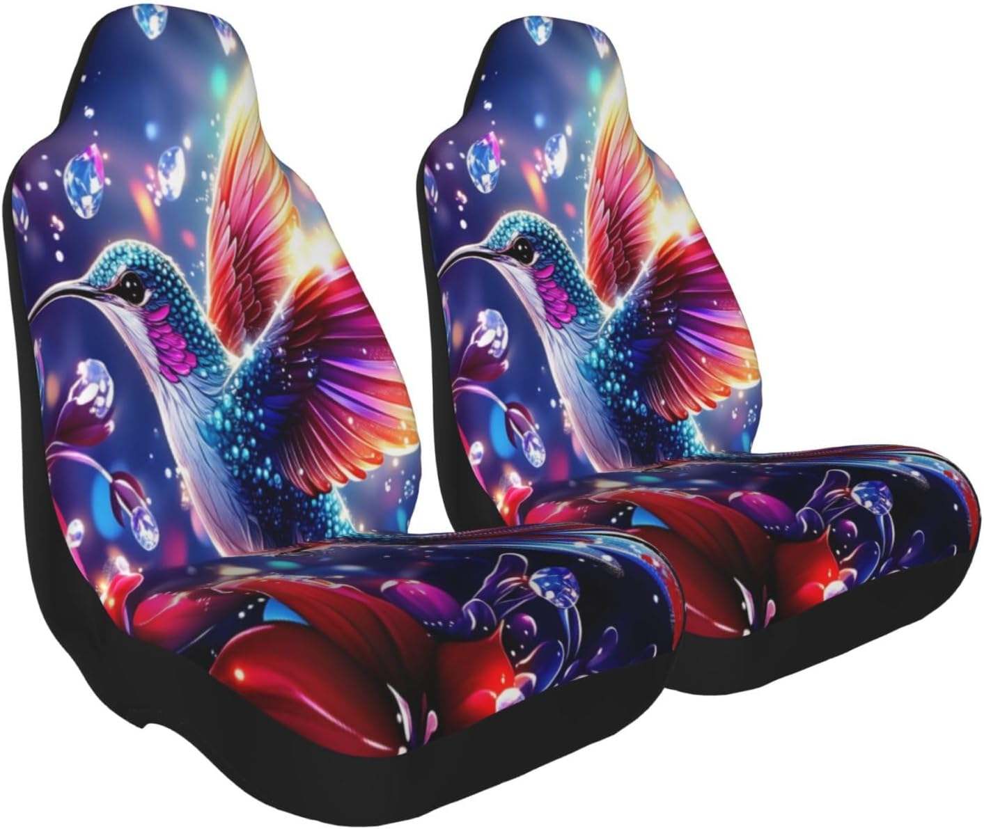 Vibrant Hummingbird Car Seat Covers Universal Auto Seat Cushion Protector Automotive Interior Decoration for Cars SUV Truck Sedan