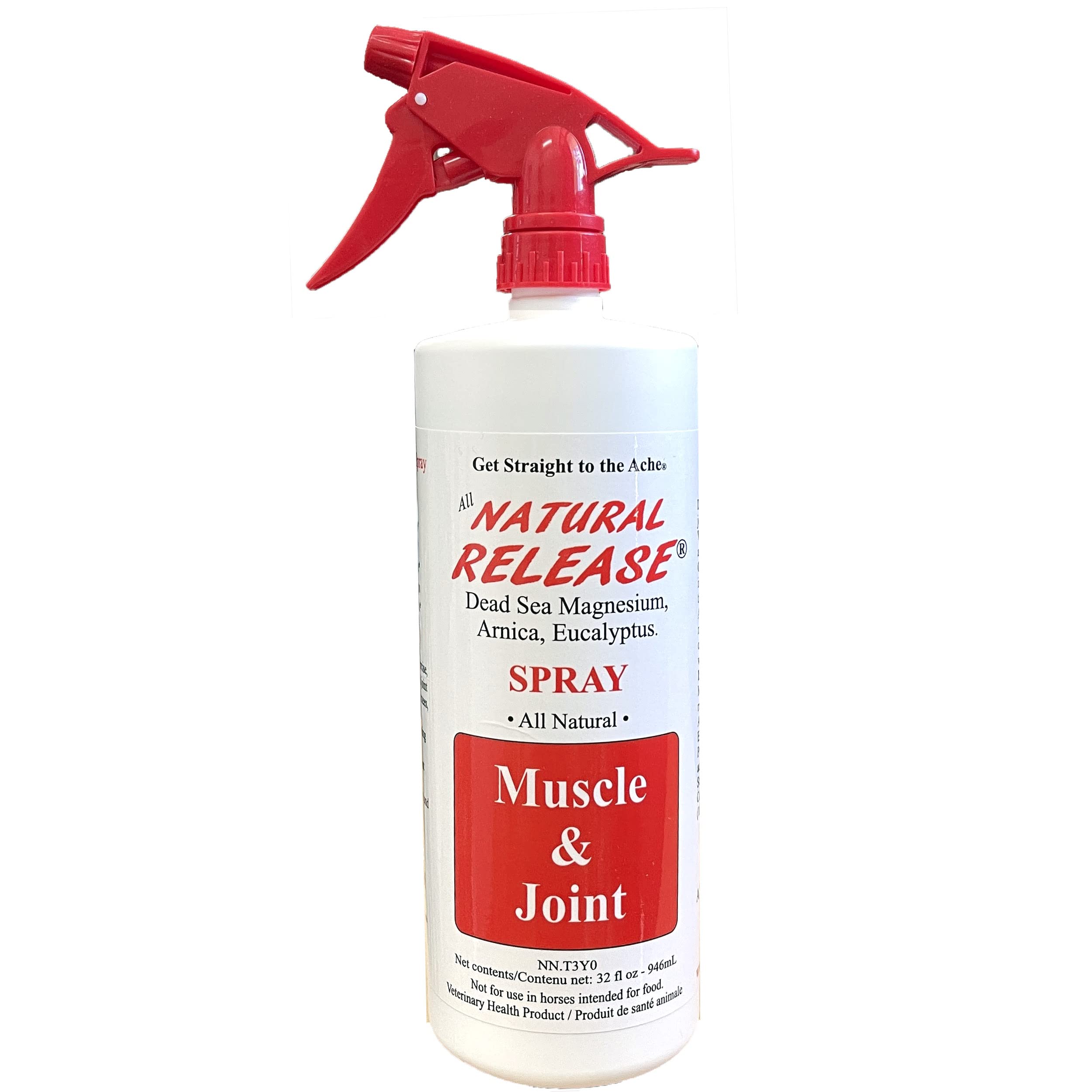 Natural Horse Liniment Muscle Spray for Joint Pain & Sore Muscle Relief - Fast Acting, Alcohol-Free (32 oz) 