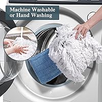 Vista 6 de Masthome - Trapeador de polvo comercial de 42 pulgadas, trapeador industrial resistente con 1 algodón y 1 almohadilla de microfibra, mopa