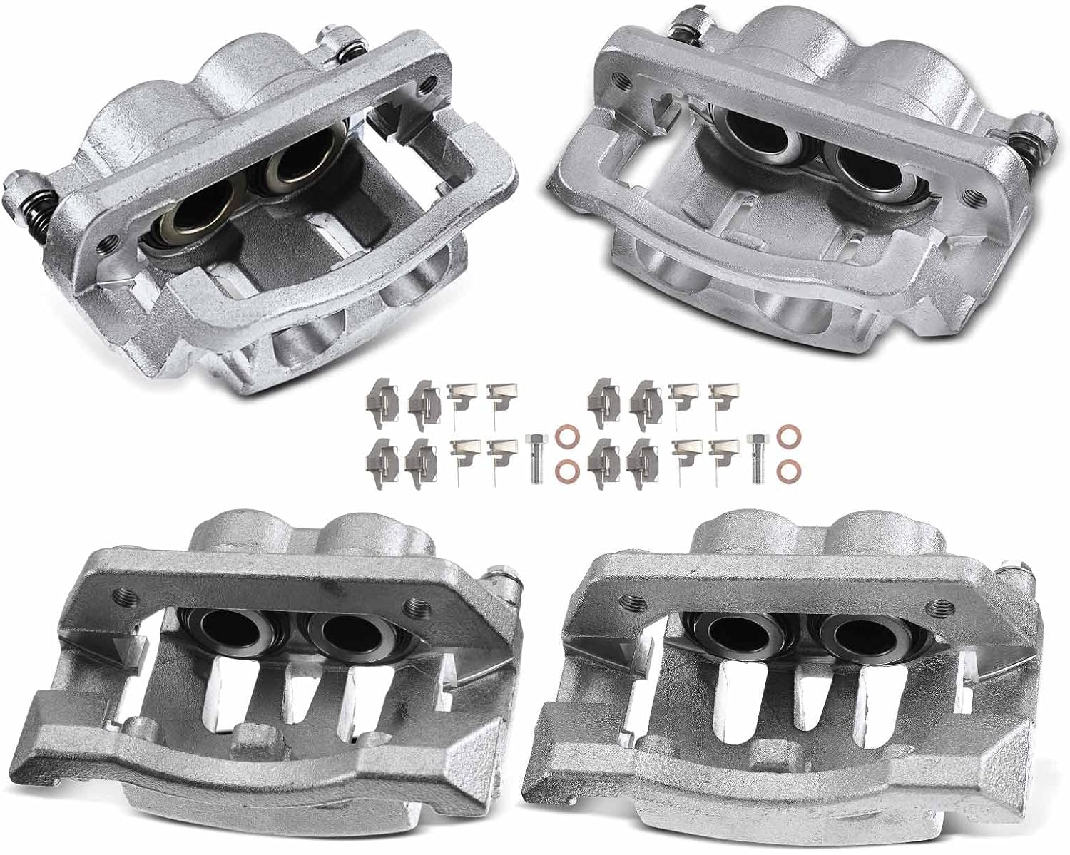 A-Premium Disc Brake Caliper Assembly with Bracket Compatible with Select Ford Models - F-250 Super Duty, F-350 Super Duty 2008-2012 - Front and Rear Driver and Passenger Side