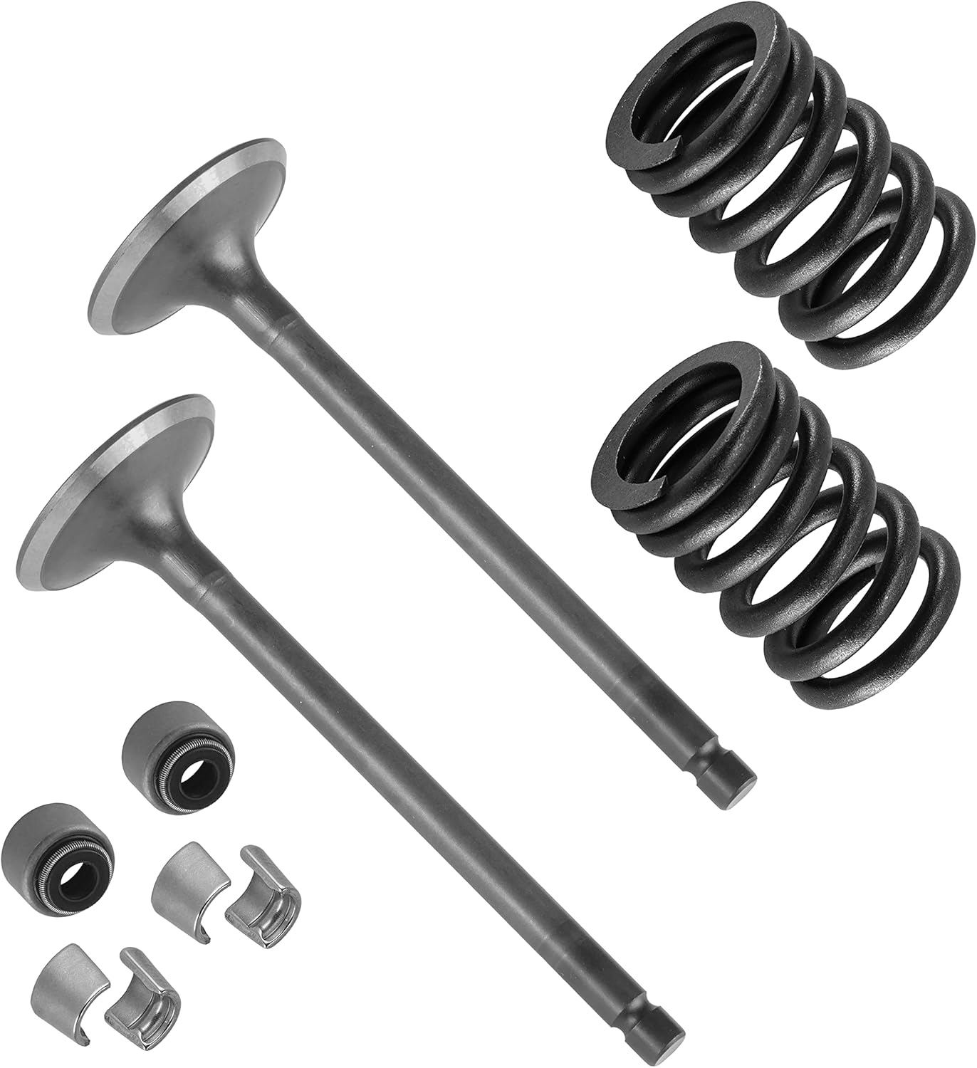 Caltric 2x Exhaust Valve Kit compatible with Yamaha 5VK-12121-00-00 1S3-12113-00-00 5H0-12119-00-00