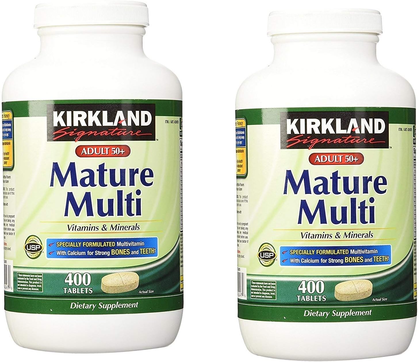 Kirkland Signature Mature Adult Multi Vitamin Tablets - 400 ct : Health & Household