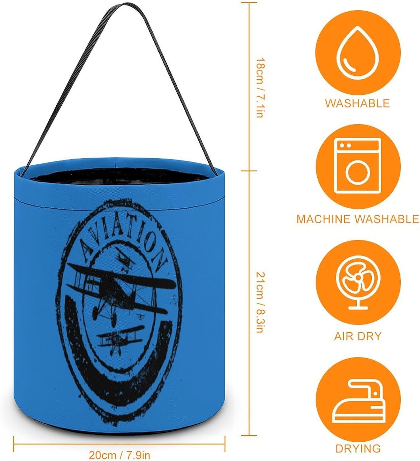 Aviation And Airplane Halloween Treat Bag Reusable Candy Basket Tote Goody Bags Gift Party