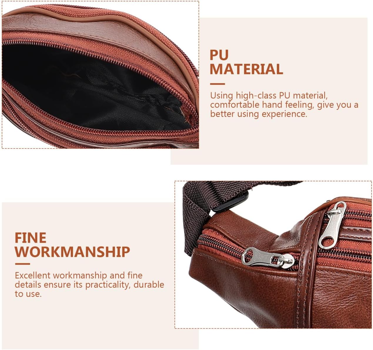 Milisten Water-Resistant Sling Bag for Men Multi-Purpose Waist Bag Adjustable Strap for Running Cycling and Outdoor Activities Phone Waist Pouch