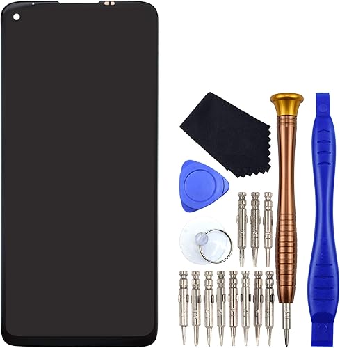 XT2087-1 Pantalla LCD táctil digitalizador reemplazo de reparación de pantalla de vidrio para Motorola Moto G9 Plus Negro