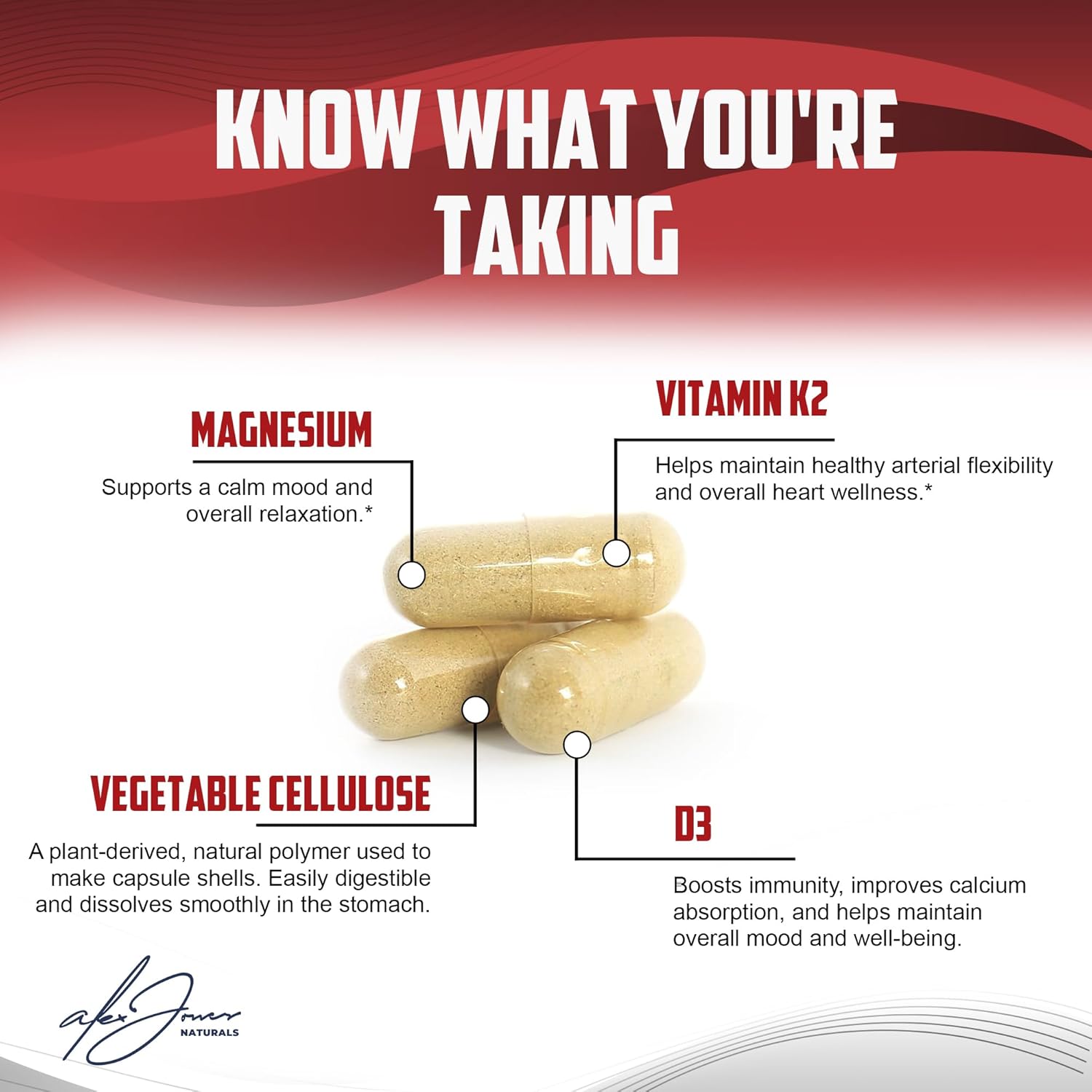 MK Ultra Wellness Formula – K2 Magnesium Supplement with Adaptogenic Herbs & Botanical Nutrients – Premium Daily Wellness Capsules – Vegan, Non-GMO, 90 Count - Image 5