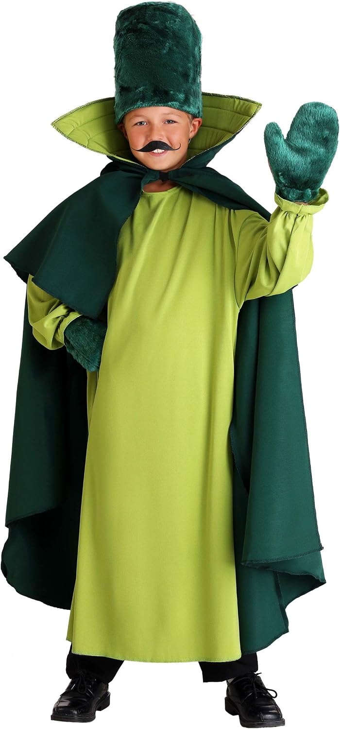 Boys Gatekeeper Halloween Costume | Kids Munchkin Green Guard Outfit with Tunic, Cape, Hat, and Gloves for Dress-Up