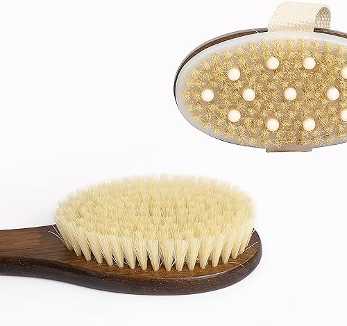 Miniatura 6 de ZP Natural Cepillo de espalda y cuerpo, cepillo antideslizante para espalda, mango largo para ducha, hasta 1 pulgada de largo, cerdas de jabalí de