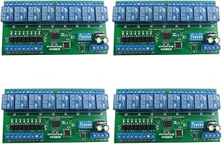 eletechsup DC 12V 8I8O Multifunction Modbus RTU Relay Module Support 03 06 16 Function Code RS485 Switch Control Board DIN35 Rail Box (no Shell 4)