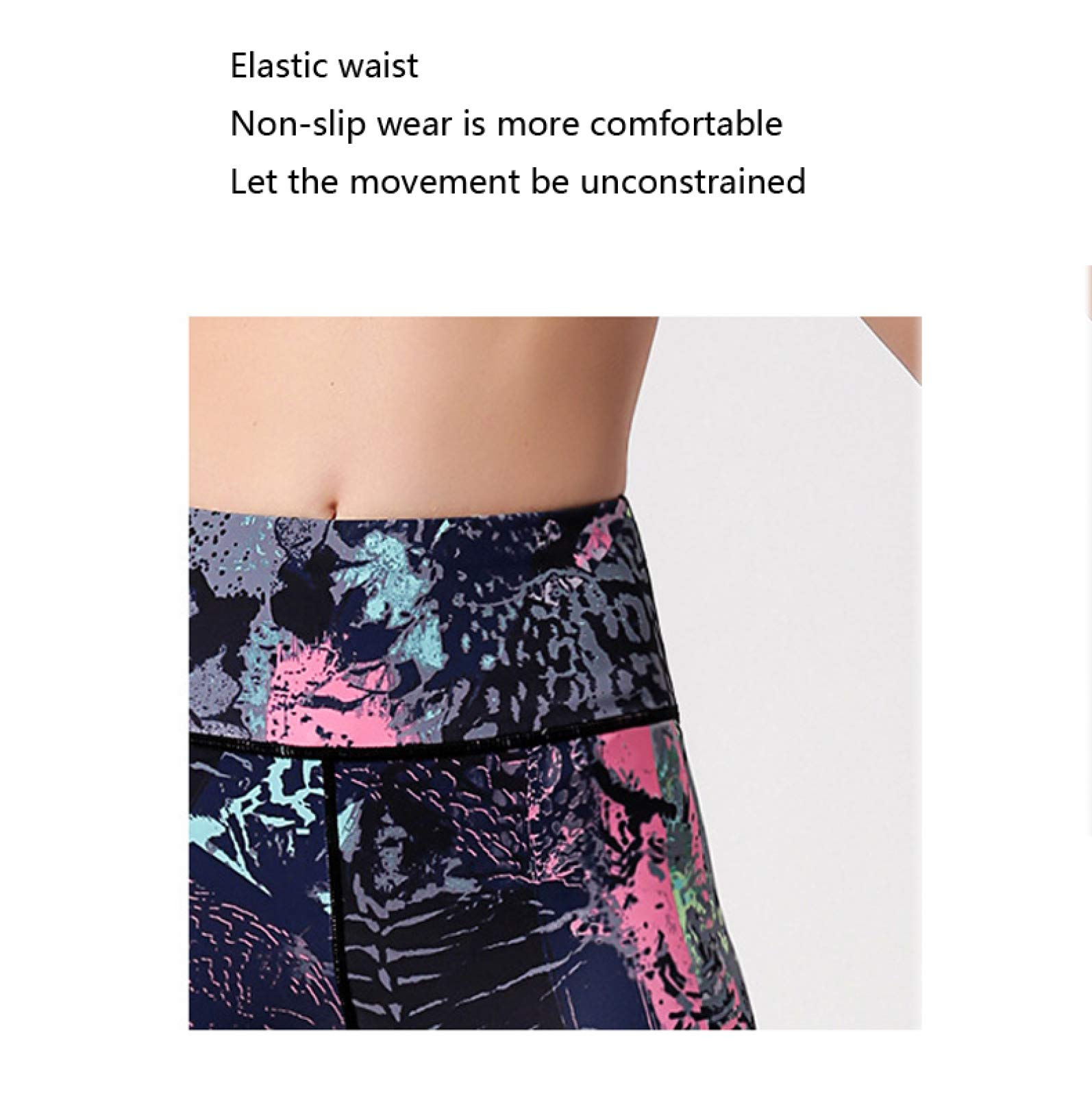 ZKHD Pantalones de Yoga con Estampado Leopardo de Cintura Alta Push Up Leggings Entrenamiento de Gimnasio Ajustados de Alta Elasticidad Ropa de Fitness,F-Small