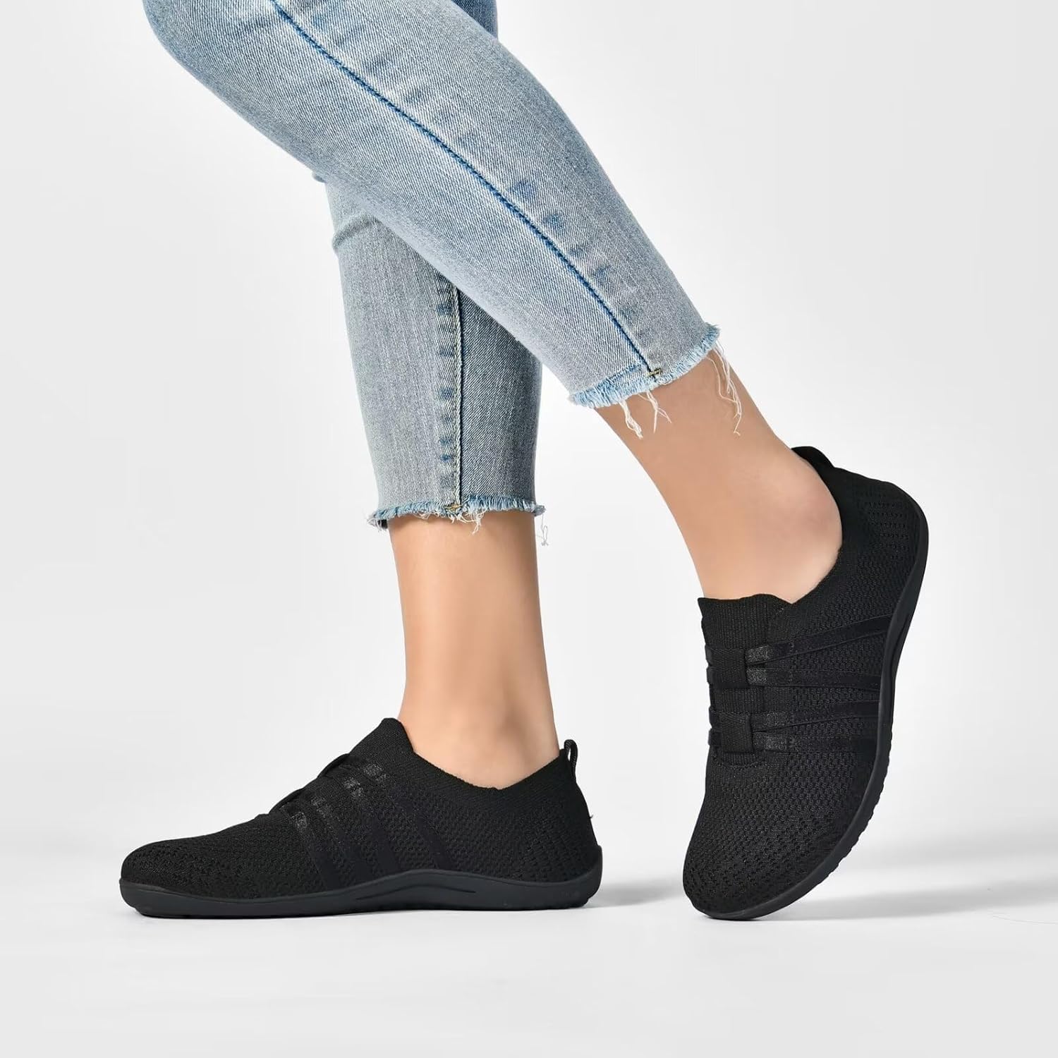 Women's Minimalist Barefoot Walking Shoes Wide Toe Box Flats Lightweight Casual Gym Athletic Sneakers - Image 2