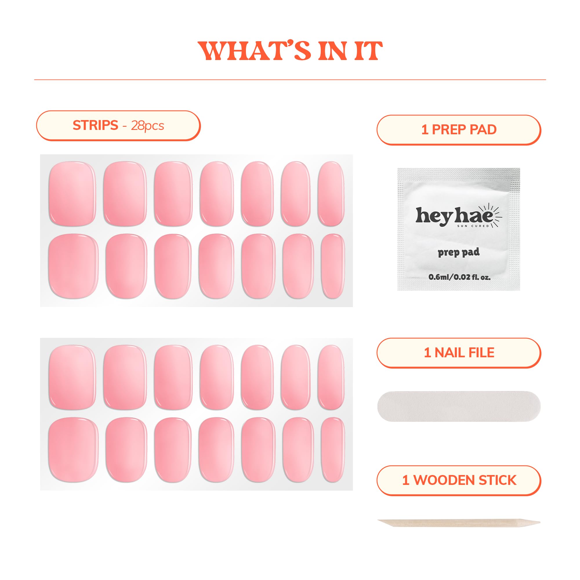 Heyhae Semi Cured Gel Nail Stickers, Hey, Strawberry Picking?, 4.54 g (Pack of 1) - Image 3