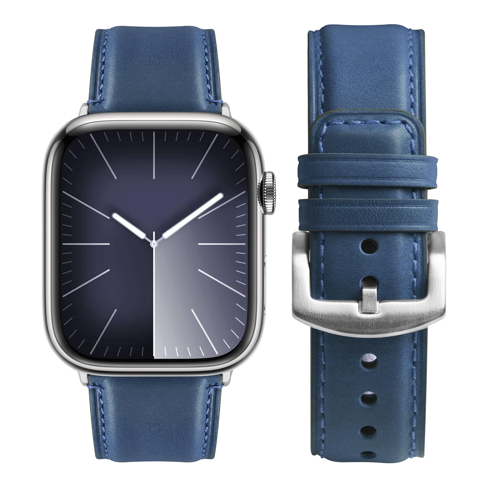 Premium Leather Band Compatible with Apple Watch Strap 38mm 40mm 41mm 42mm 44mm 45mm 46mm 49mm,Yola Leather Bracelet for iWatch Ultra3/2/1 SE3/2/1 Series 11/10/9/8/7/6/5/4/3/2/1