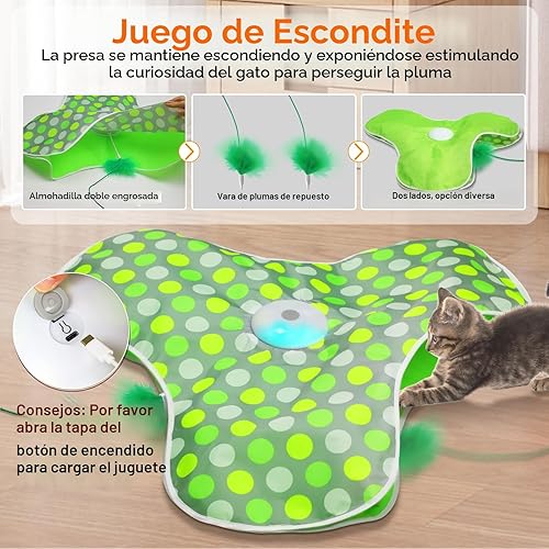 Interactive Cat Toys Rechargeable,Moving Concealed — shown in a real home setting for scale