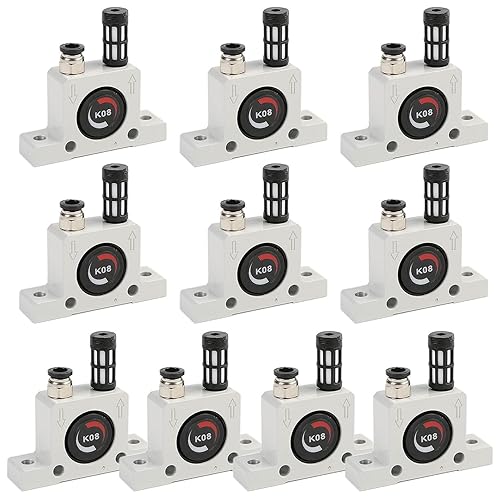 (10 unidades) K8 K 14 '' Rosca Vibrador neumático de potencia vibrador de hormigón Tipo de bola oscilador de turbina de aire de aleación de aluminio