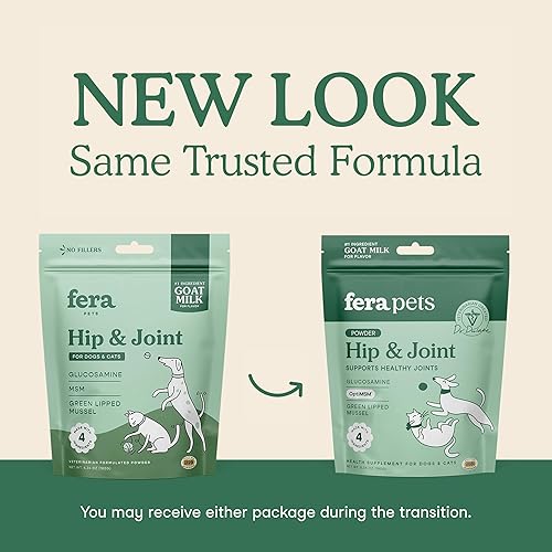 Miniatura 2 de Fera Pets Leche de Cabra - Suplemento para Articulaciones de Gatos y Perros con Glucosamina, MSM y Mejillón de Labios Verdes - Apoya la