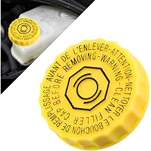1PC Brake Fluid Cap Replacement OEM #4683656AB 5014518AA for Jeep Wrangler 2001-2017, Dodge Journey 2009-2020, Ram 1500 2500 3500 - Yellow Brake Master Cylinder Reservoir Cap