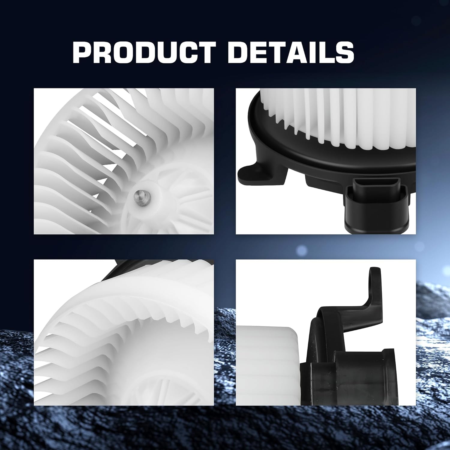 HVAC Heater Blower Motor with Brushless Motor for Toyota Sienna 2011, 2012, 2013, 2014, for Toyota Sequoia 2008-2022, 2015, 2016, 2017, 2018, 2019, 2020 Front Side, Replace# 87103-0C051, 700298