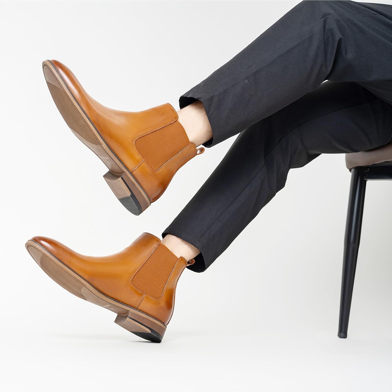 CGRRBW Men's Chelsea Boots Suede Leather Casual Boots for Men - Image 5