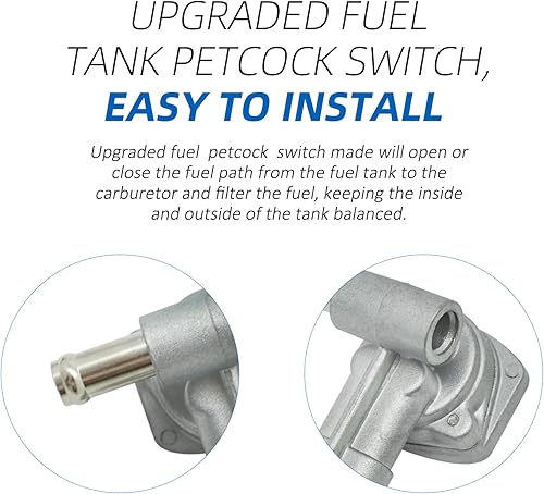 Miniatura 5 de M MATI Grifo de combustible y conjunto de palanca para Yamaha ATV Kodiak 400 YFM400 Kodiak 450 YFM450 Grizzly 400 YFM400 Grizzly 450 YFM450