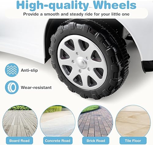 Miniatura 8 de Costzon Coche de empuje para niños pequeños, cochecito 3 en 1, auto deslizante para caminar con asa, toldo, cinturón de seguridad, bocina, música y