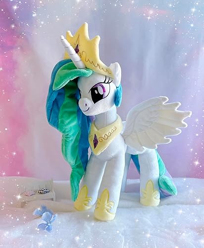 My Little Pony - Princess Celestia - Officially Licensed Product, Soft and Cuddly Collectible for Fans and Collectors - Ideal Gift for Kids and Adults - Ages 3+