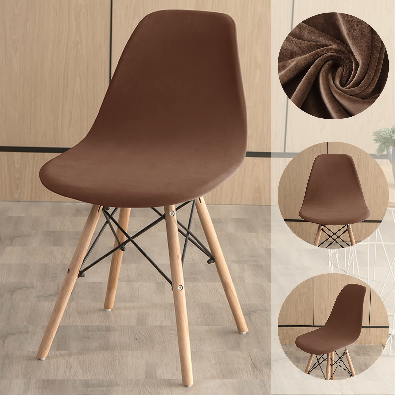 Housse de chaise velours extensible lot de 6 pour protéger et rénover votre salle à manger