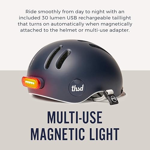 Miniatura 2 de Thousand Chapter MIPS - Casco de bicicleta para adultos, luz trasera LED, certificado de seguridad para ciclismo y bicicleta, ligero y de perfil