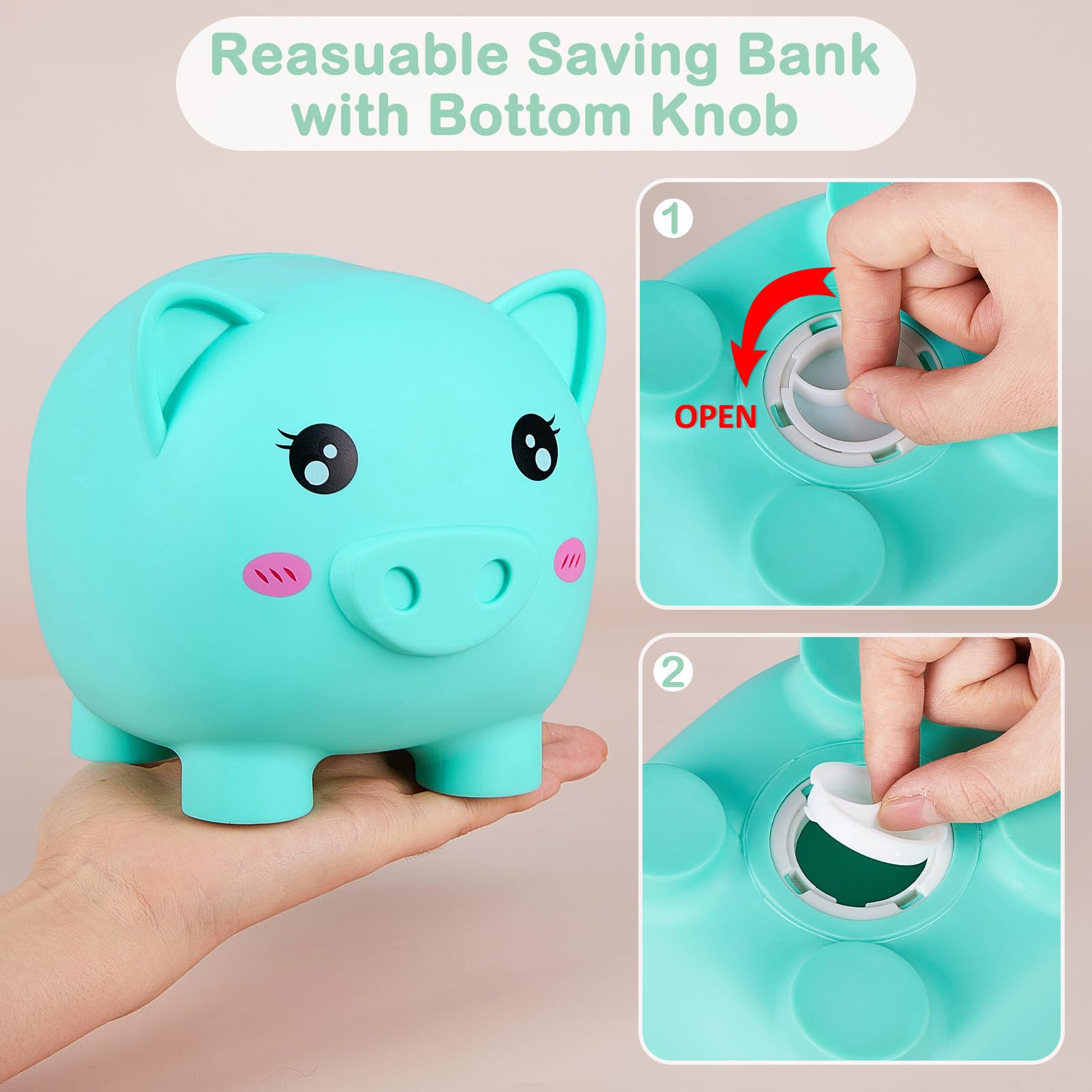 Tirelire Licorne Pour Enfants - Résine Incassable Avec Kit Déco DIY (Collier, Bracelet, Autocollants) - Cadeau Fille Anniversaire Noël