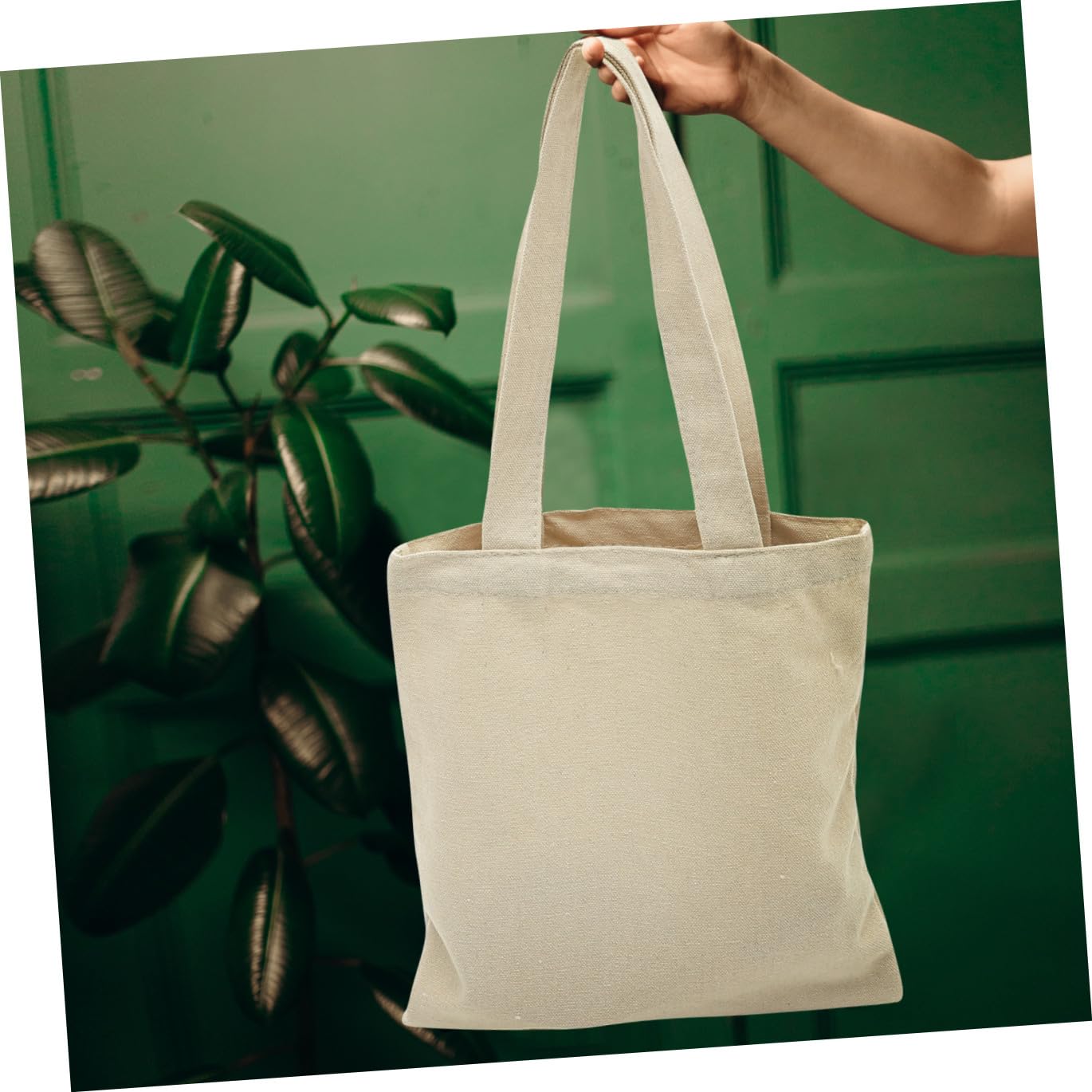 LIFKOME 12 Stück Leere Canvas Taschen Für Kleinkinder Großes Fassungsvermögen Tragetasche Einkaufstasche Aus Canvas Leere Aufbewahrungstasche Bastel Blanko Taschen Einfarbige