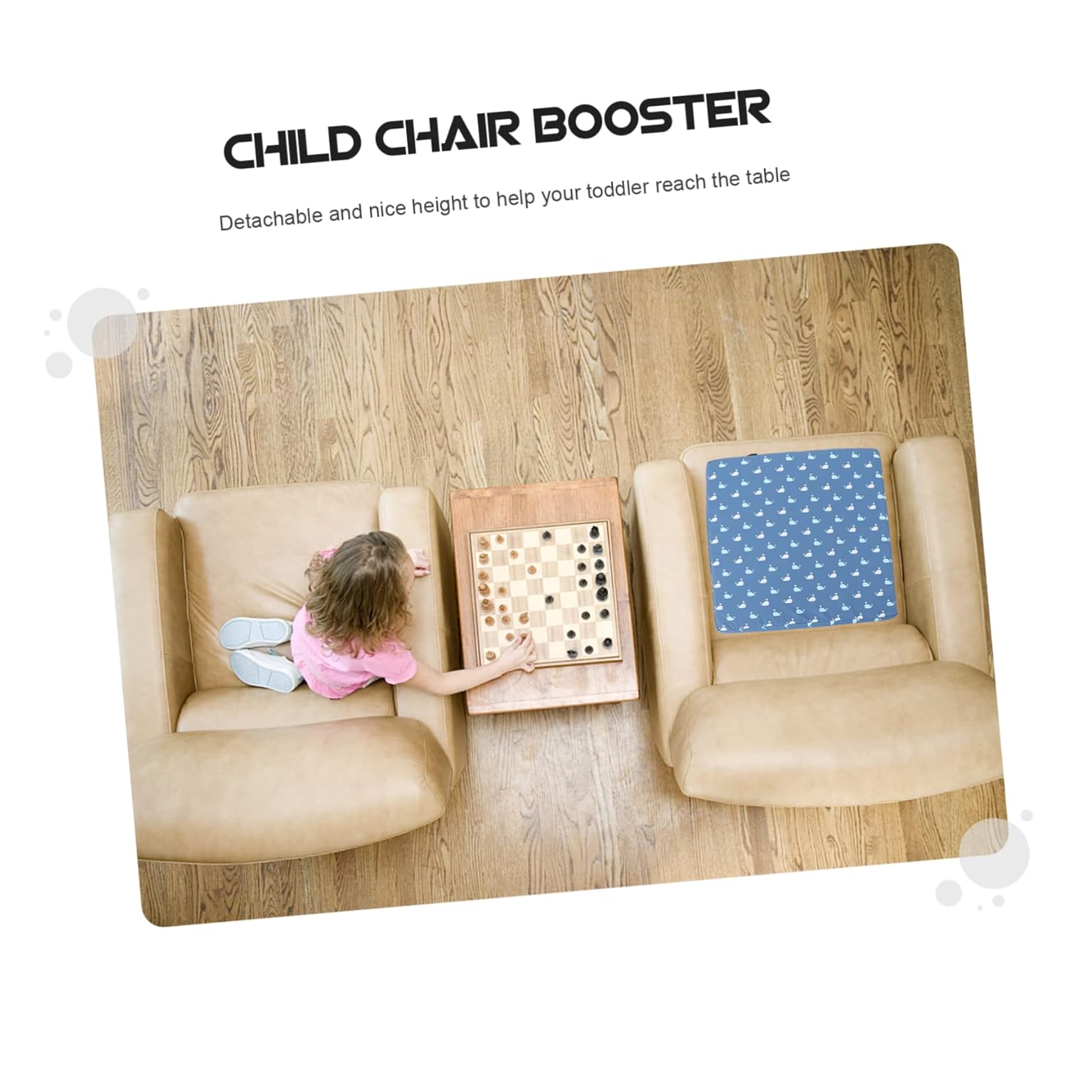 1pc Lovely Boys and Girls Seat Cushion Booster Seat for Dining Soft Sponge Safe Non-Slip Boys and Girls-Friendly
