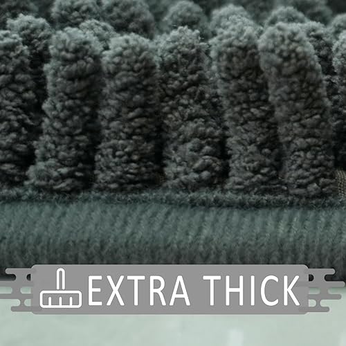 Miniatura 4 de Juego de alfombras de baño de 3 piezas antideslizantes, alfombras de baño con respaldo de PVC, alfombra de baño lavable, absorbente, alfombras de