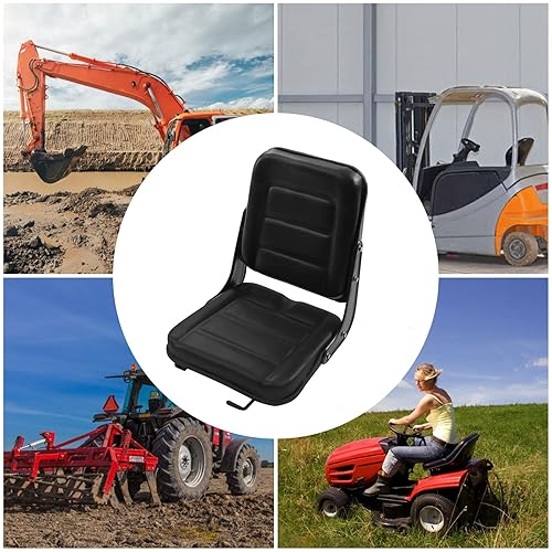 Miniatura 3 de Asiento universal para carretilla elevadora, asiento de cortacésped, asiento de suspensión para tractor, resistente a los arañazos y asiento de