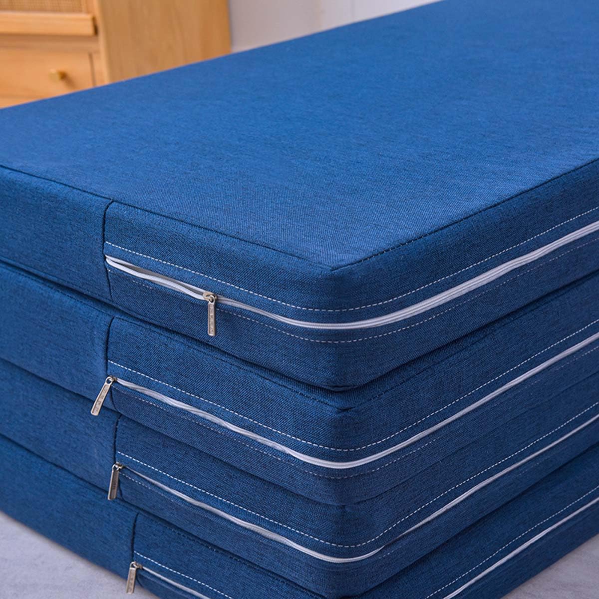 Colchón Plegable portátil con asa de Espuma Suave para Uso Individual o Doble, Ideal para futón, sofá, Cama, Camping y Viajes.