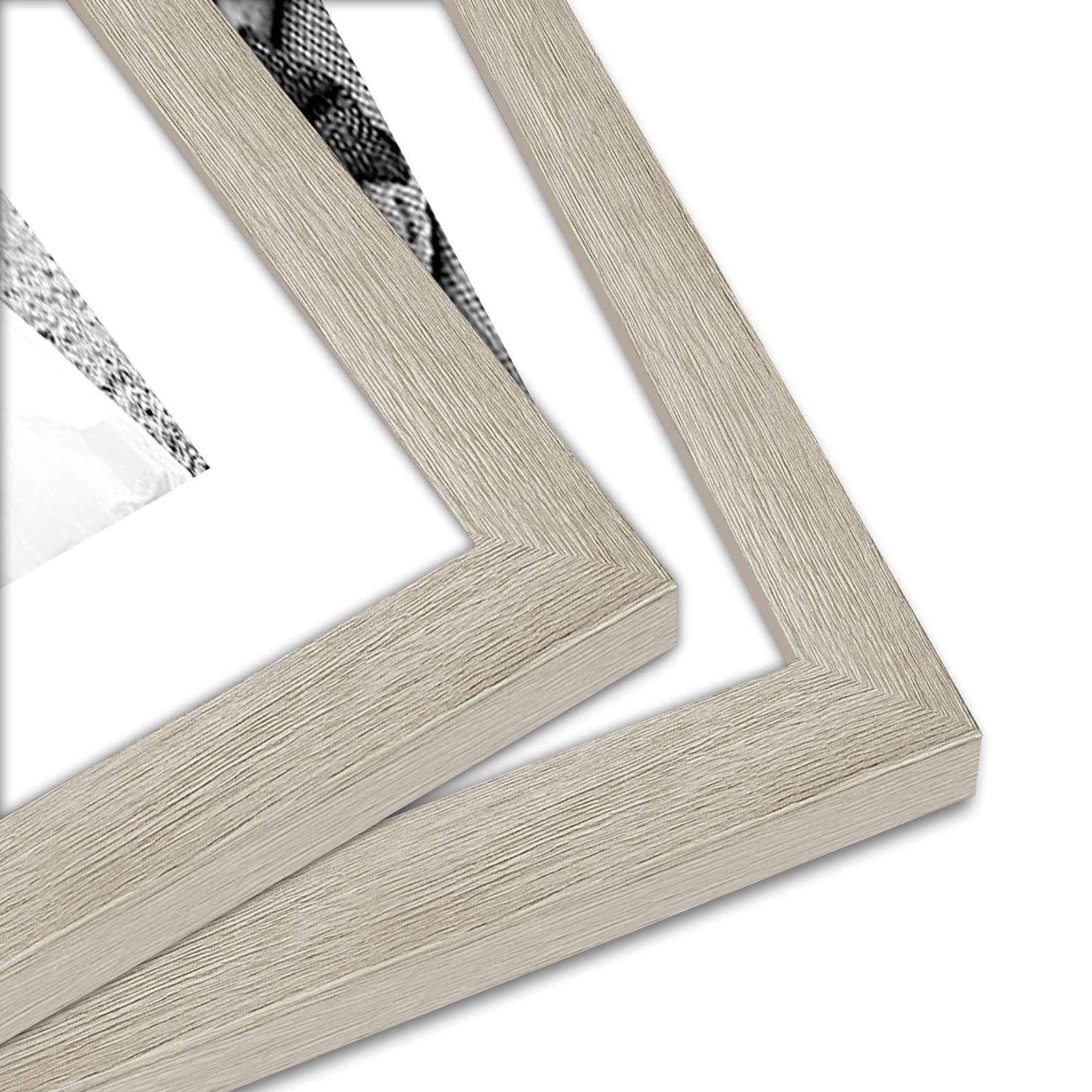 Americanflat Lot de 7 Cadres Photos - Cadre Photo Multiple avec Un 28x36 cm, Deux 20x25 cm et Quatre 13x18 cm - Décoration Murale et Collages avec Verre Résistant aux Chocs - Bois Flotté